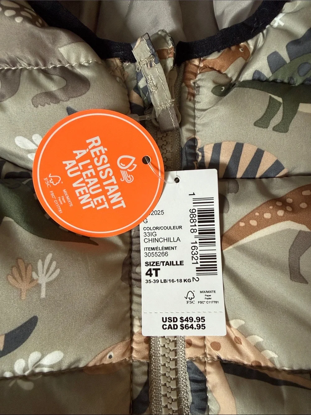 The Childrens Place puffer jacket
